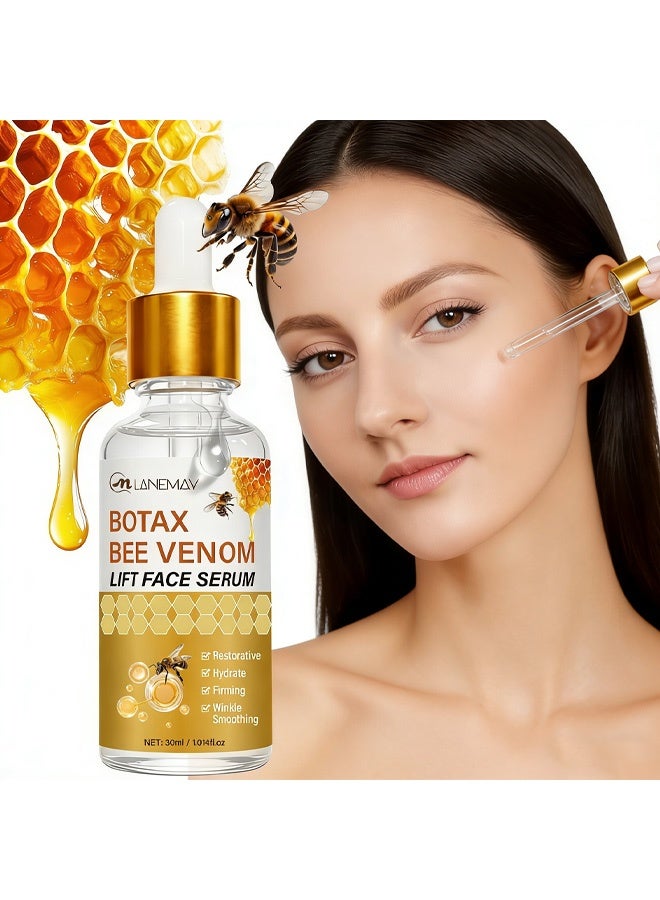 LANEMAY Bee Venom Firming and Rejuvenating Essence Lotion - Gentle Moisturizing Toning Facial Care Base Liquid 30ml - Image 1